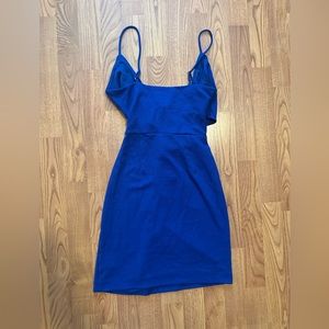 Blue spaghetti strap dress